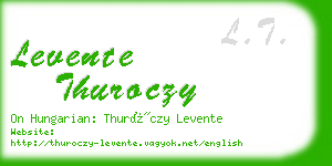 levente thuroczy business card